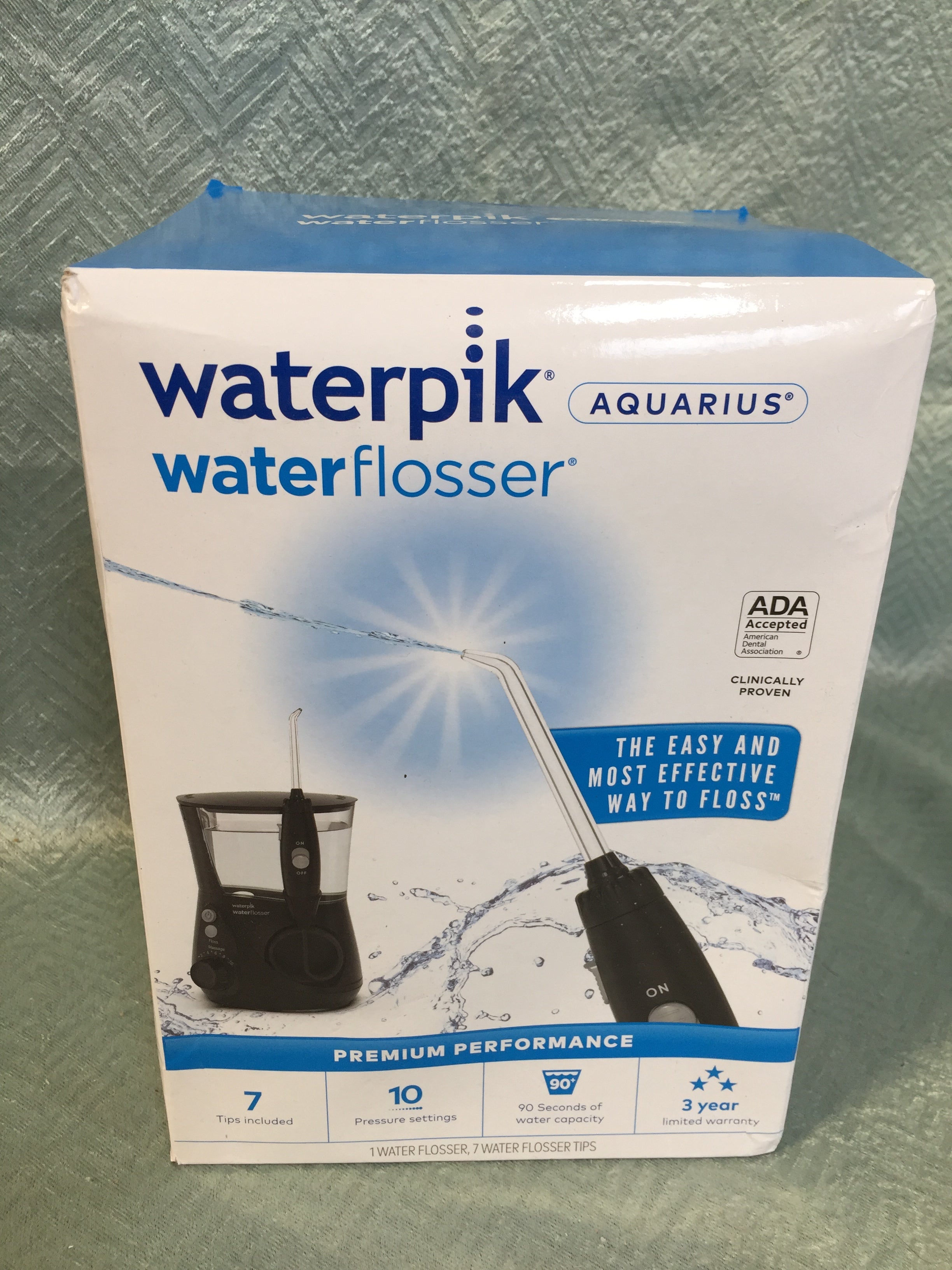 Waterpik Aquarius Water Flosser - Black WP-662 - OPEN BOX/SEALED TIPS (7615180964078)